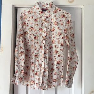 Dainty floral button down shirt
